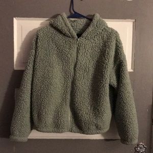Forever 21 Hooded Teddy Jacket